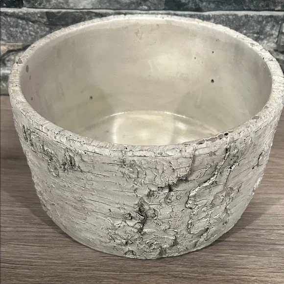 Textured Cream Ceramic Bowl - Neutral Decorative - Picture 5 of 8